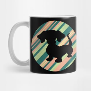 Retro Vintage  Dachshund Dog Breed Silhouette Mug